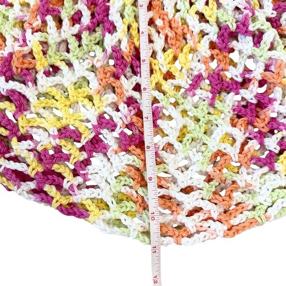 Mesh Market Bag Crochet Stretchable Over the Rainbow Colors, Brand New Handmade - Picture 4 of 4